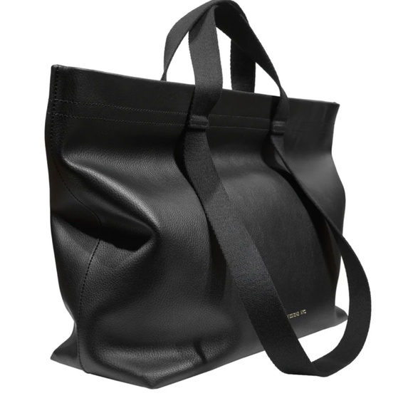 EXPRESSIONS NYC SOHO TOTE | Black |Vegan Leather | Shoulder Bag | - Picture 3 of 14